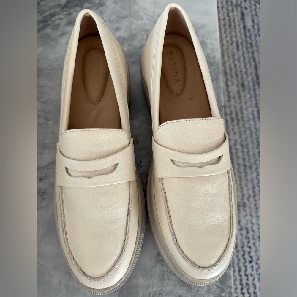 Patina loafers AP SIZE 11 ivory beige chunky